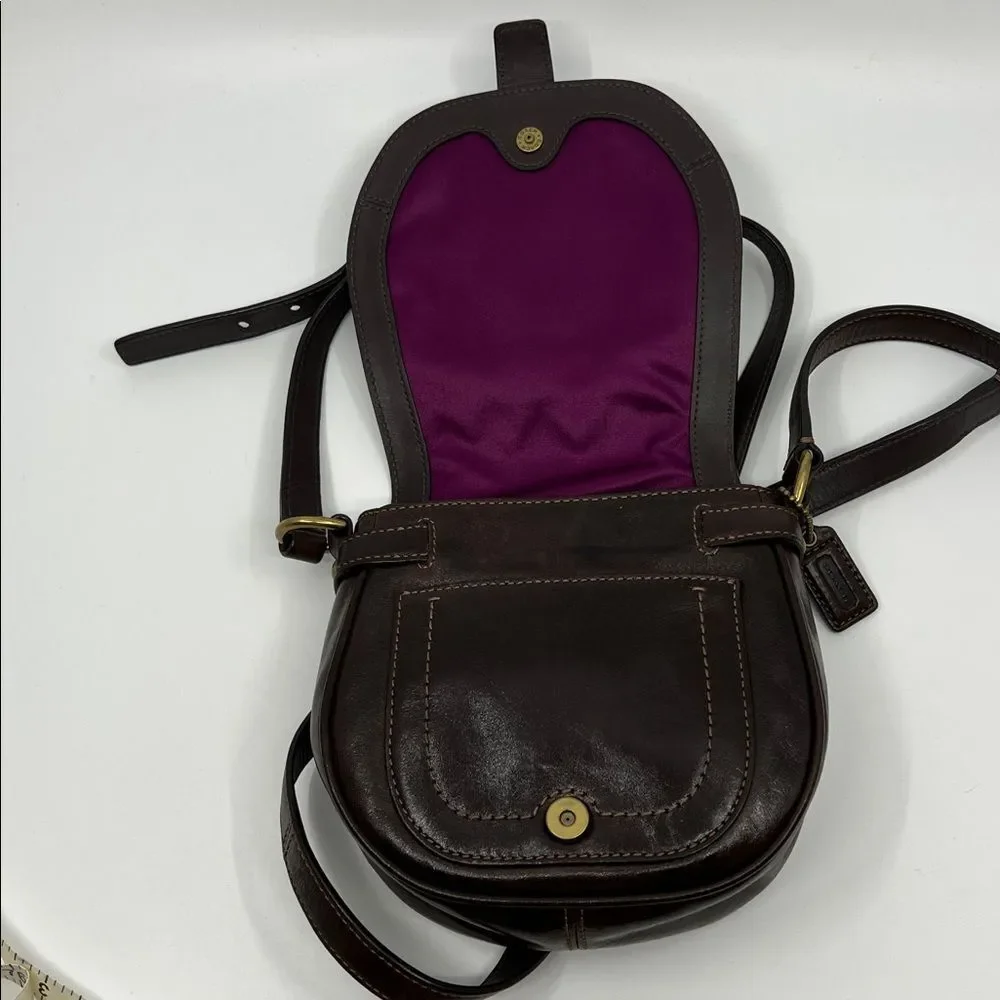 Coach Mini Garcia Crossbody or Shoulder Bag Y2K Dark Brown Leather - Picture 10 of 17